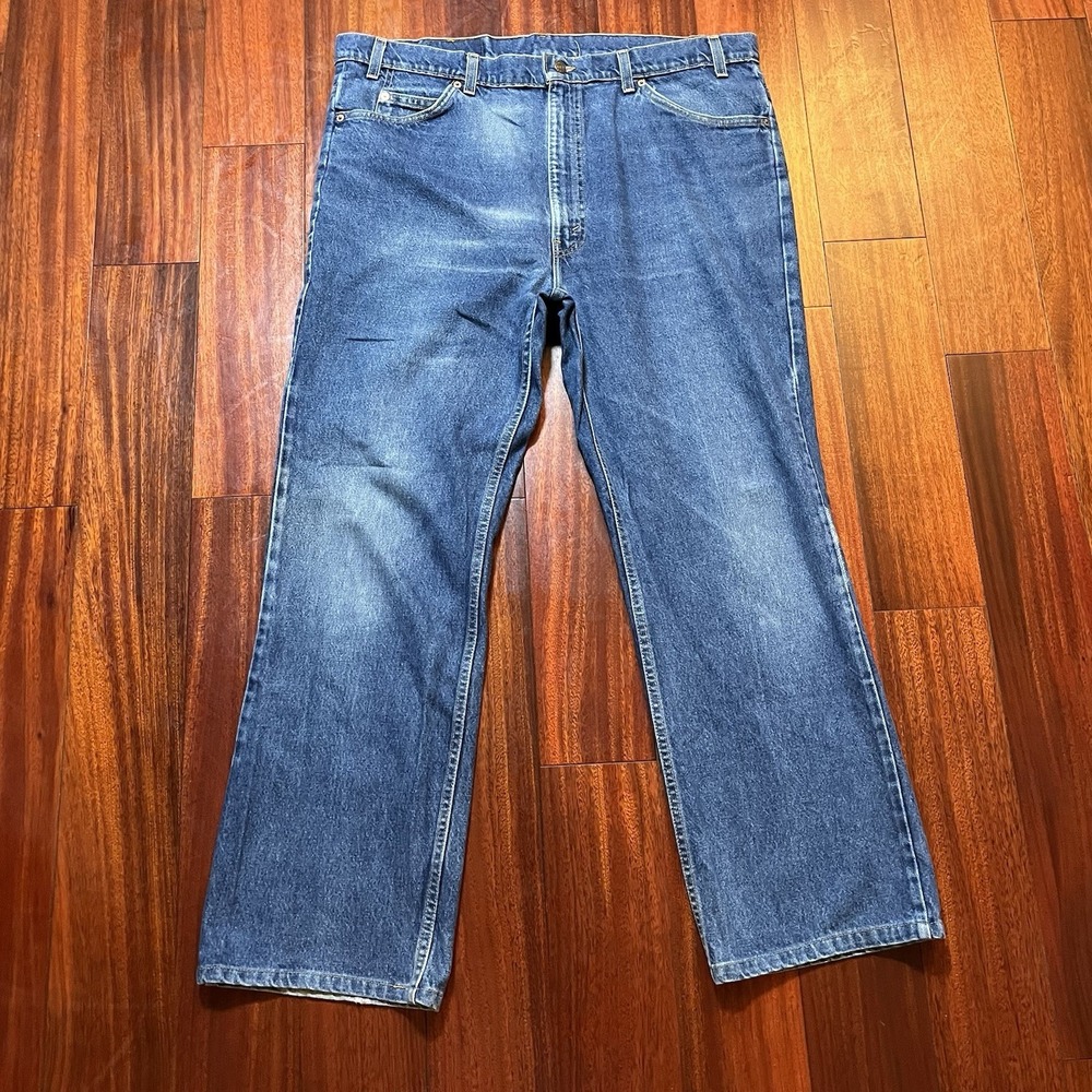Vintage Levis 517 Jeans Mens 42x30 Orange Tab Bootcut Grunge Fade Grunge Y2K 90s